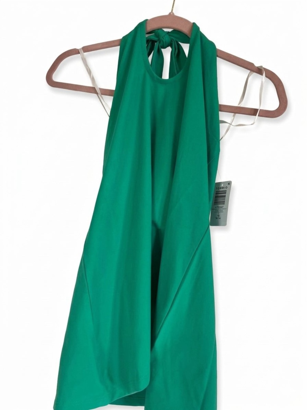 Torrid Retro Chic Foxy Twist Neck Halter Top in Simply Green Size 1X / 14-16 NWT